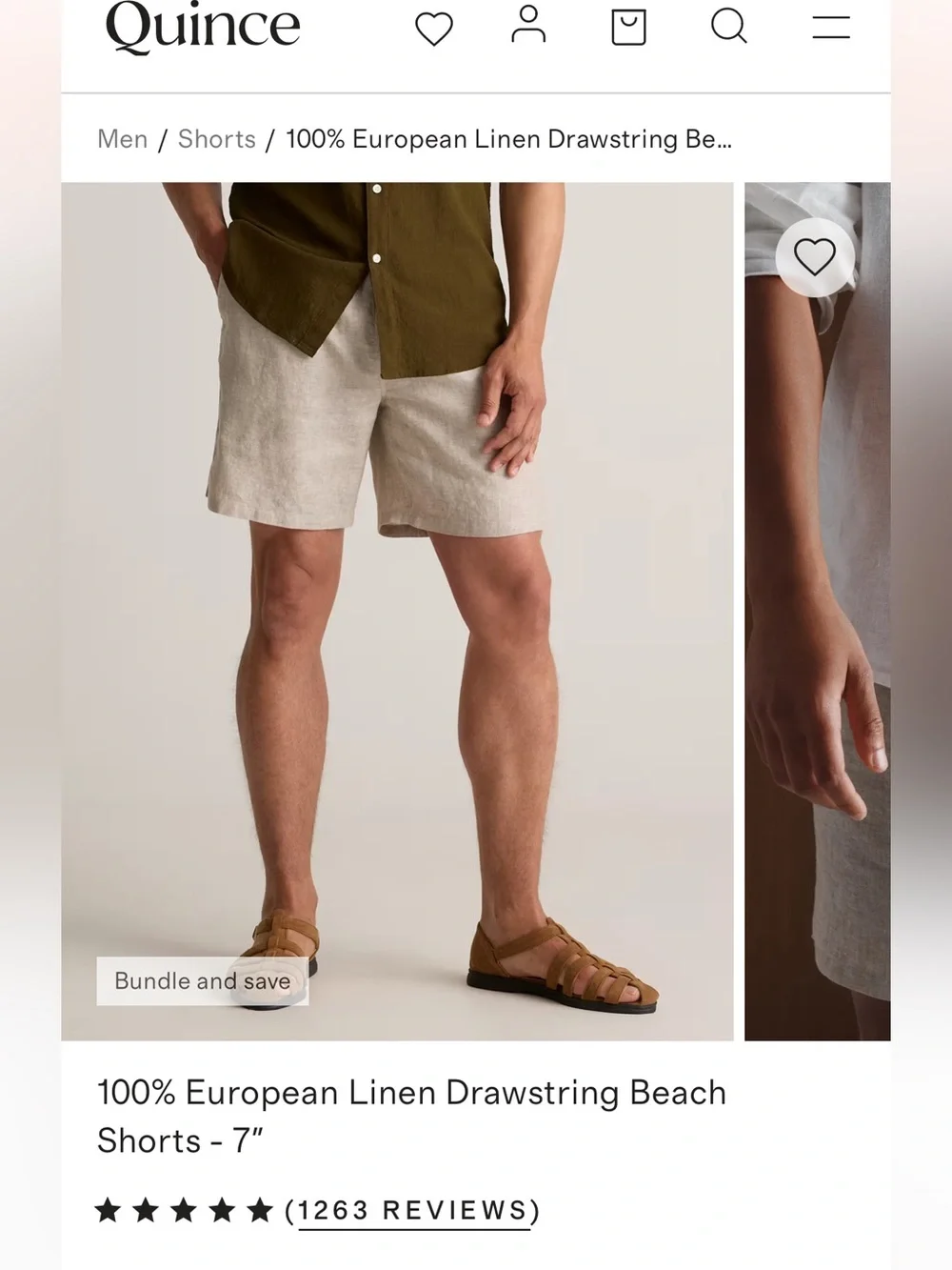 NWT Quince Men’s Linen Shorts